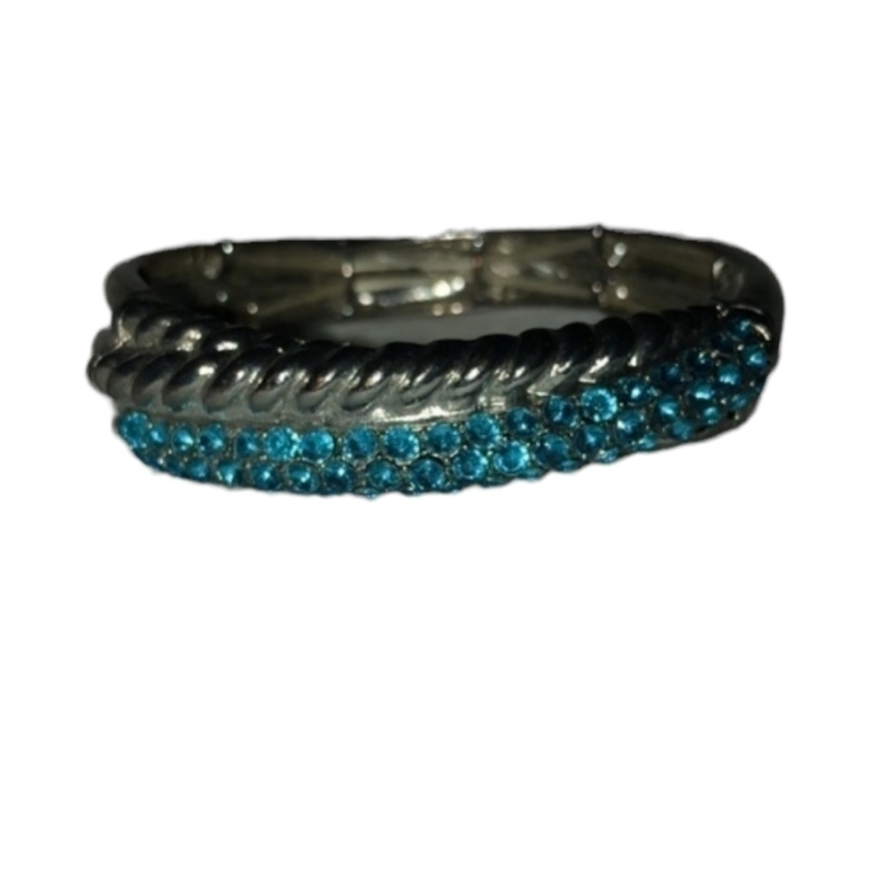 Blue and silver bracelet